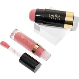 LAURA GELLER 👄 Blush Tint, Practical Pink + Jelly Balm LipSerum, There She Rose